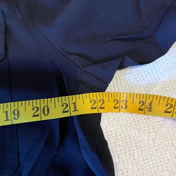 NWT Banana Republic Shirt dress Size L w belt. Navy blue - Picture 4 of 10